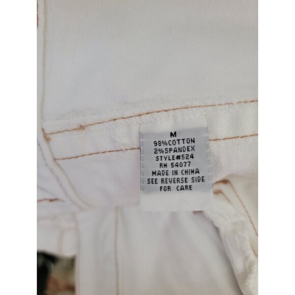 CAbi White Denim Jacket With Button Accents & Zippered Pockets Women's Size M - Picture 7 of 8